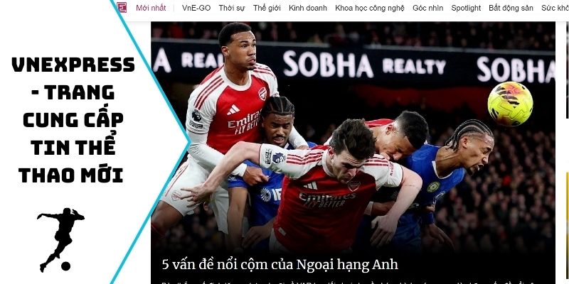 VnExpress - Trang cung cấp tin thể thao mới nhất